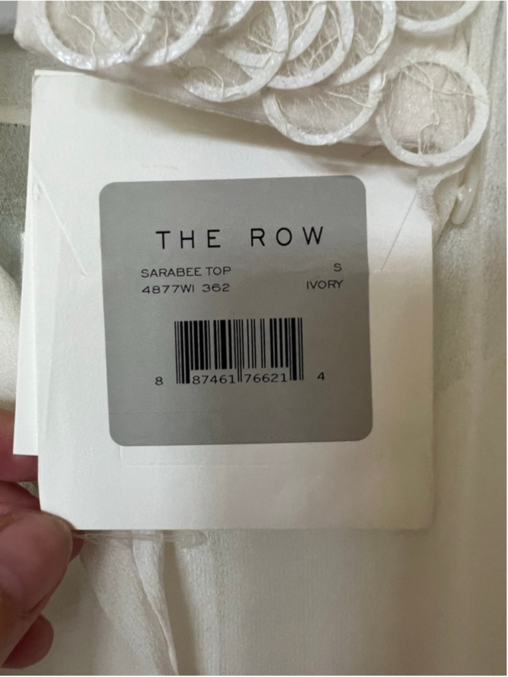 THE ROW 100% Silk Ivory Sarabee Top Blouse S New - Picture 5 of 10